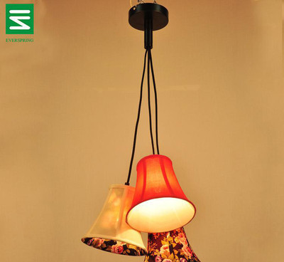 点亮家居美学 现代简约三头花布罩吸吊灯，一件代发赋能便捷灯具销售